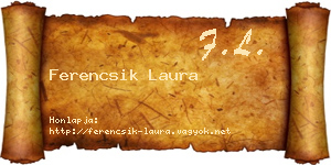 Ferencsik Laura névjegykártya